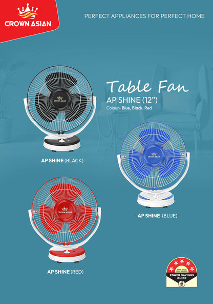 Crown Asian Table Fan AP Shine 12”