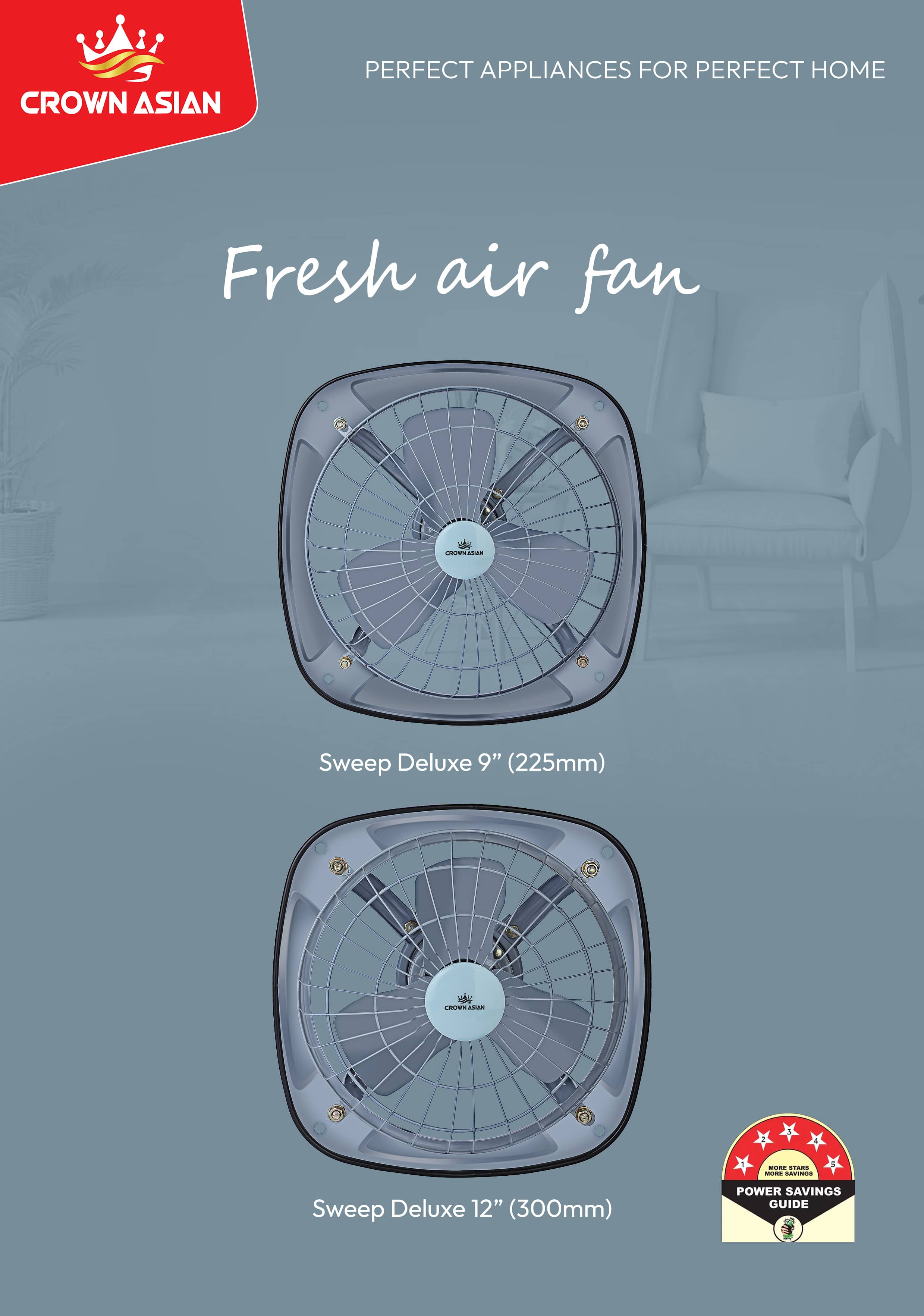 Crown Asian Fresh Air Sweep Deluxe 12