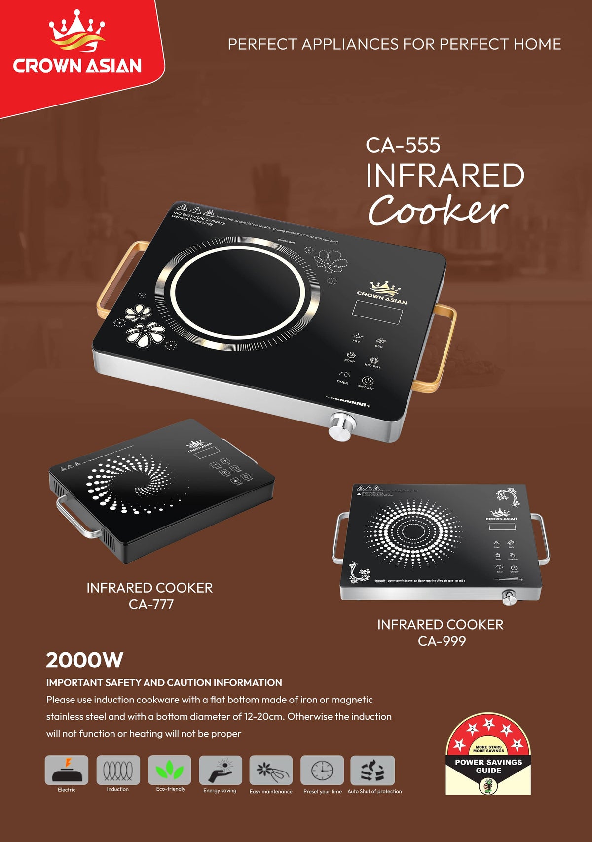 Crown Asian Infrared Cooker CA-555 – crown asian