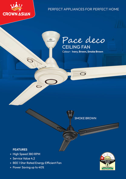 Crown Asian Pace Deco Ceiling Fan