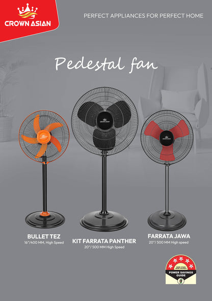 Crown Asian Bullet Tez Pedestal Fan